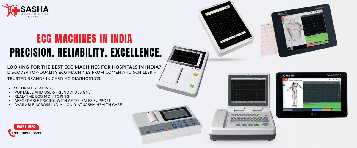 ECG machine setup in Indian hospital for cardiac monitoring