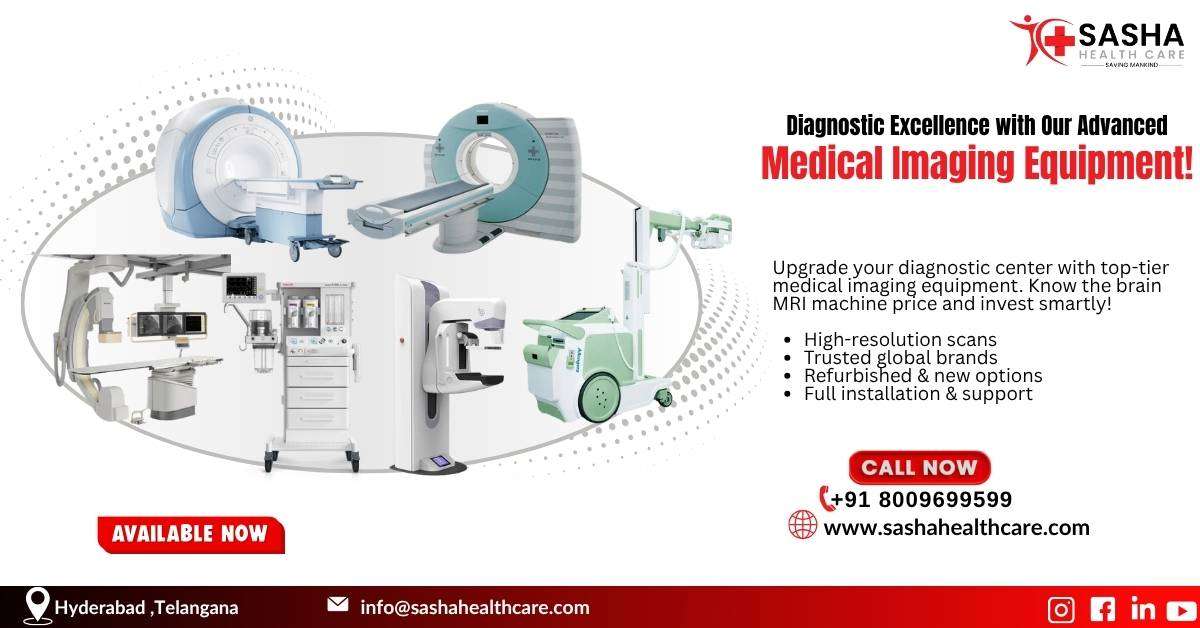 Advanced medical imaging equipment used for brain MRI scans