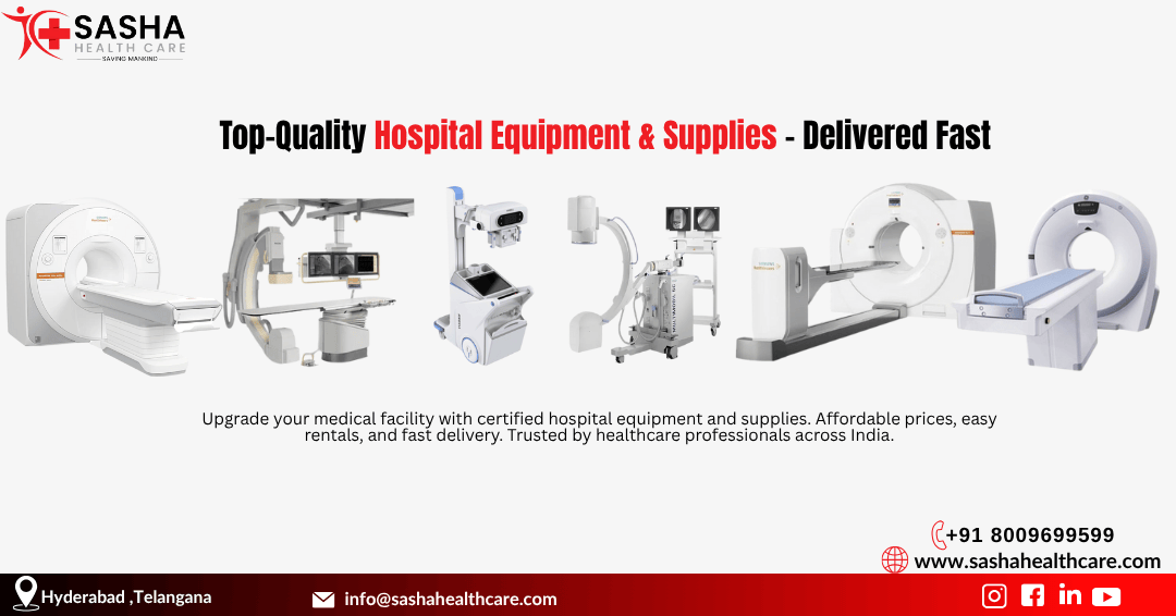 Modern hospital equipment and supplies setup in ICU