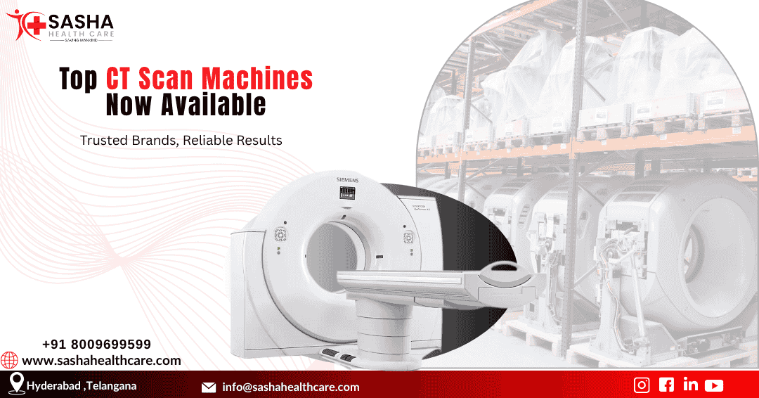 CT scan machine setup in hospital room