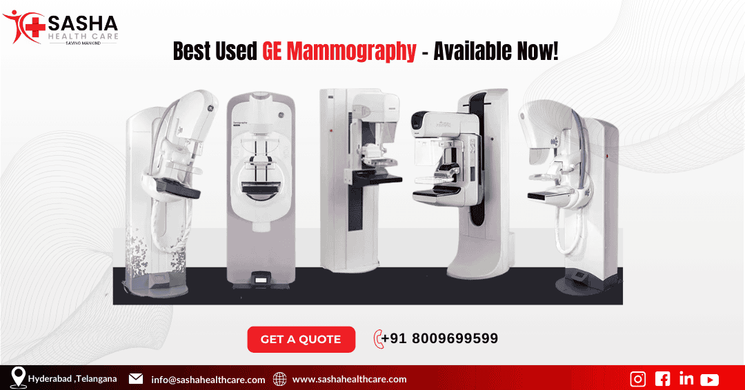 Used mammography equipment in a diagnostic imaging center