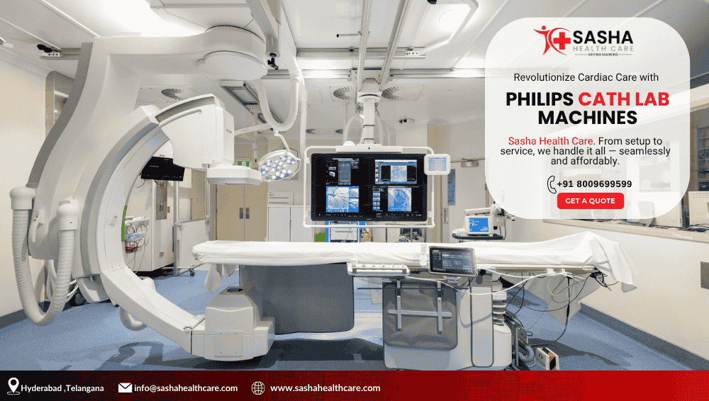 Modern Philips Cath Lab machine installed in an Indian hospital with advanced imaging system