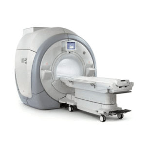 GE Optima MR450W 1.5T MRI scanner with wide-bore design and advanced imaging capabilities