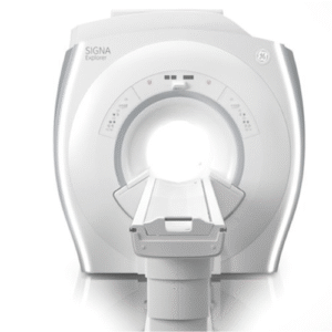 "GE Signa Explorer 1.5T MRI scanner with advanced imaging technology and patient-friendly design"
