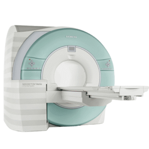 "Siemens Magnetom Verio 3T MRI scanner with 70 cm wide bore and Tim technology for advanced imaging"