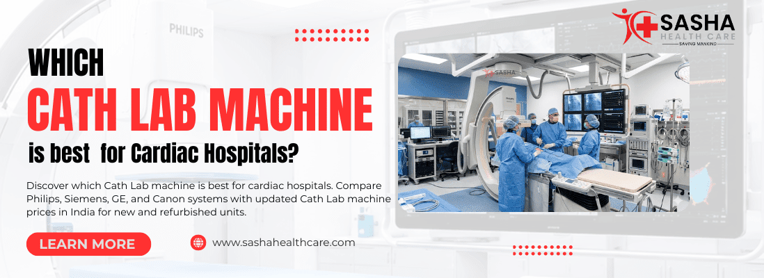 Best Cath Lab machine for cardiac hospitals featuring Philips, Siemens, GE Healthcare, and Canon systems with information about Cath Lab machine price in India.