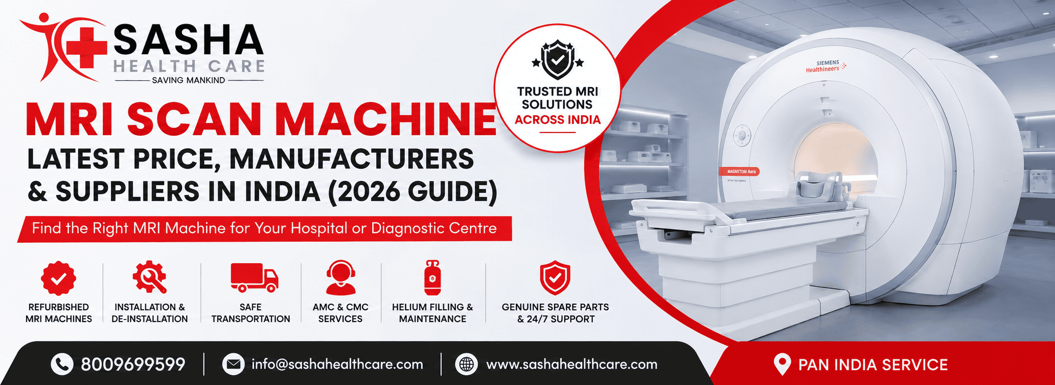 MRI Machine Price in India - Refurbished MRI Machines, Latest MRI Scan Machine Prices, Manufacturers and Suppliers by Sasha HealthCare